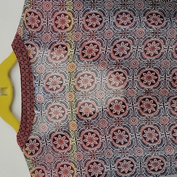 American Rag Orange, Navy & Off White Sheer Boho Print M - Picture 14 of 15